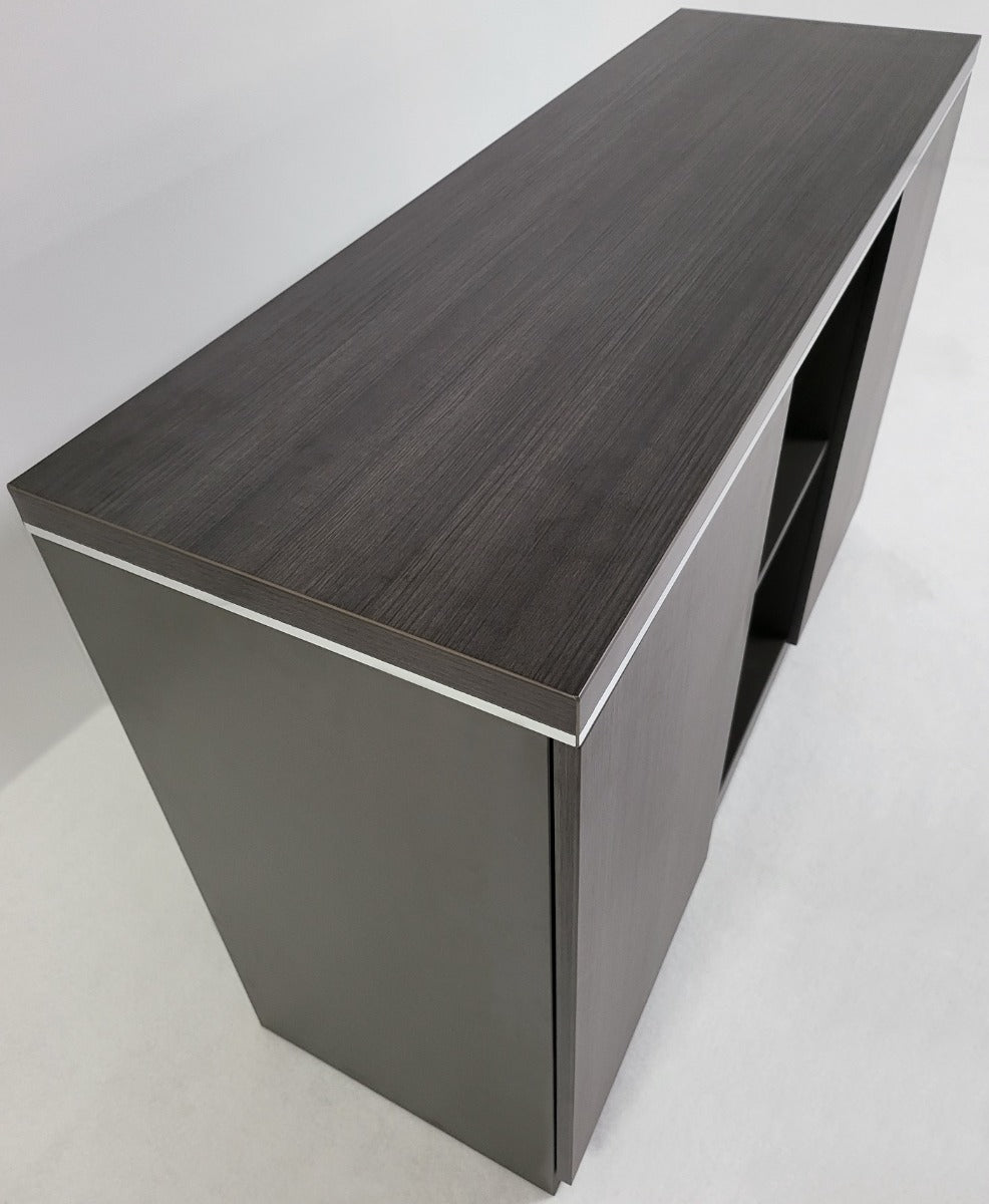 Modern 1200mm Wide Grey Oak Executive Office Cupboard - S0312